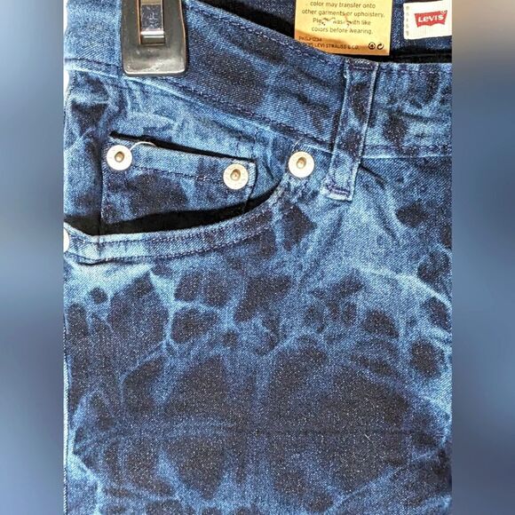New With Tags Levi's 710 Super Skinny Tie-Dye Adjustable Waistband Size 7 Reg. - Picture 5 of 10